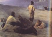 Fishermen on the Skagen Beach (nn02) Peder Severin Kroyer